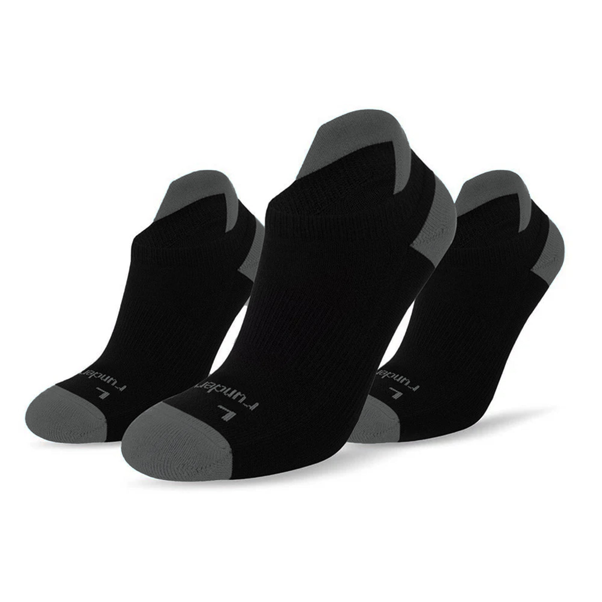 Anti Blister Running Socks - Black/Grey (3 Pair Pack)