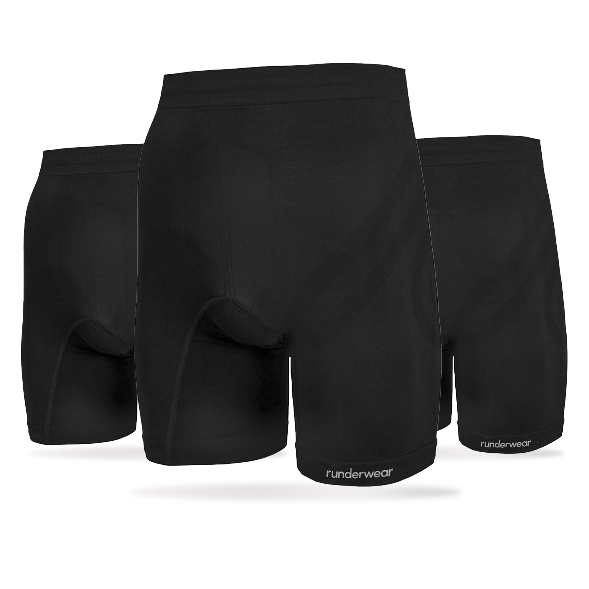 Men's Long Boxer- Black (Multibuy x3)