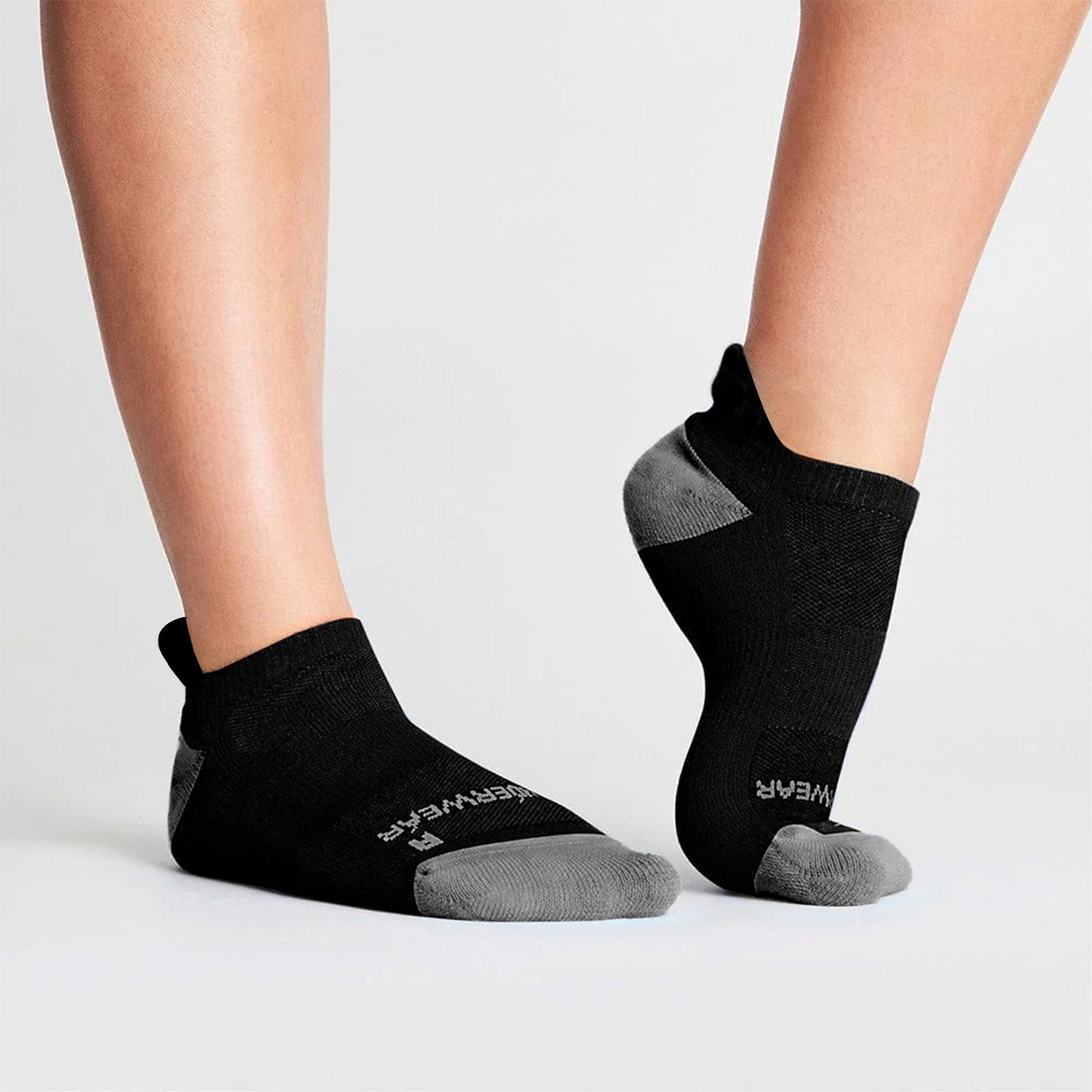 Anti Blister Running Sock - Low- Black/Grey